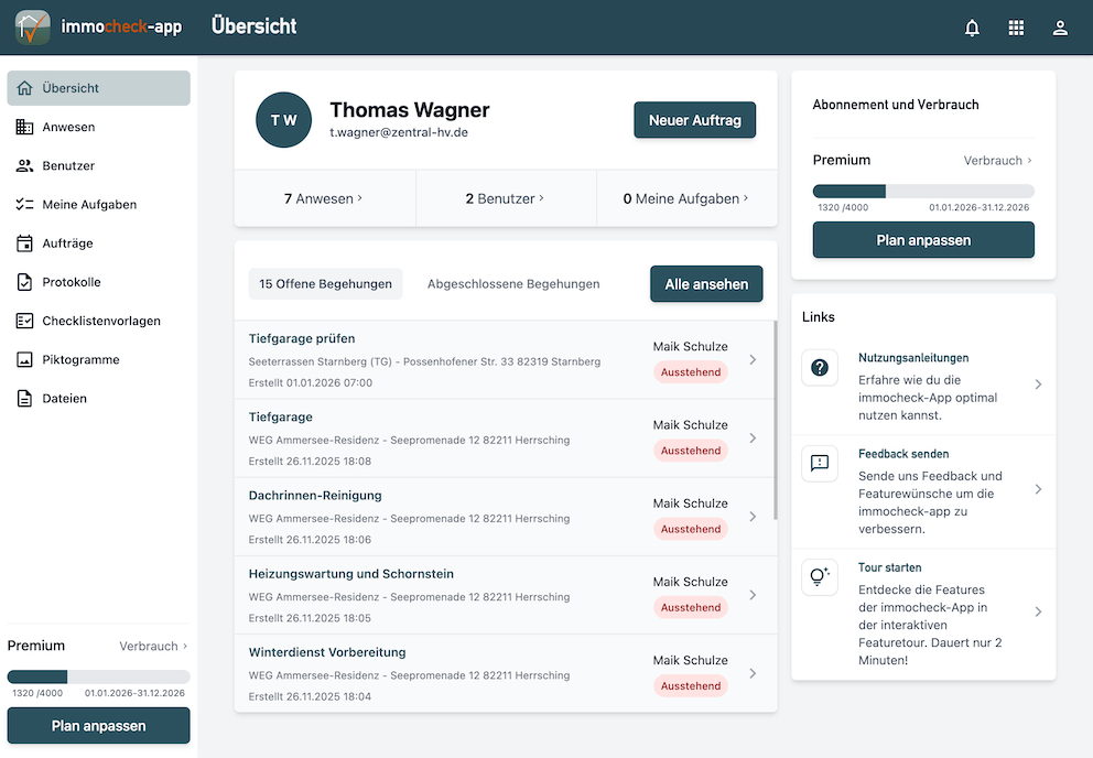immocheck-app Dashboard